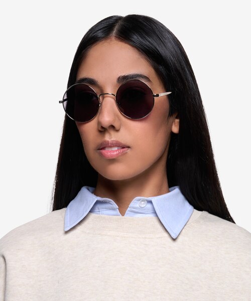 Guru Silver MetalSunglass Frames for Women from EyeBuyDirect