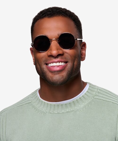 Guru Light Golden MetalSunglass Frames for Men from EyeBuyDirect
