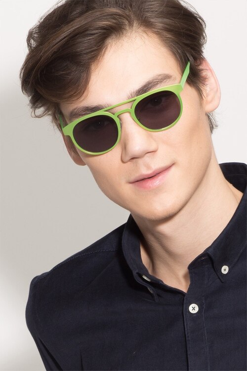 Playground Green MetalSunglass Frames for Men from EyeBuyDirect