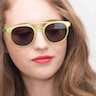 Playground Green MetalSunglass Frames for Women from EyeBuyDirect