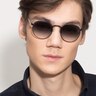 Rex Matte Black MetalSunglass Frames for Men from EyeBuyDirect