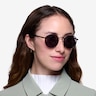 Rex Navy MetalSunglass Frames for Women from EyeBuyDirect