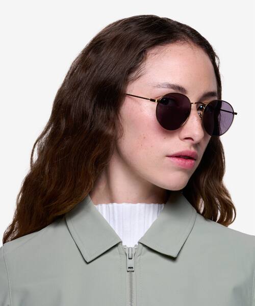 Brun Disclosure -  Métal Sunglasses