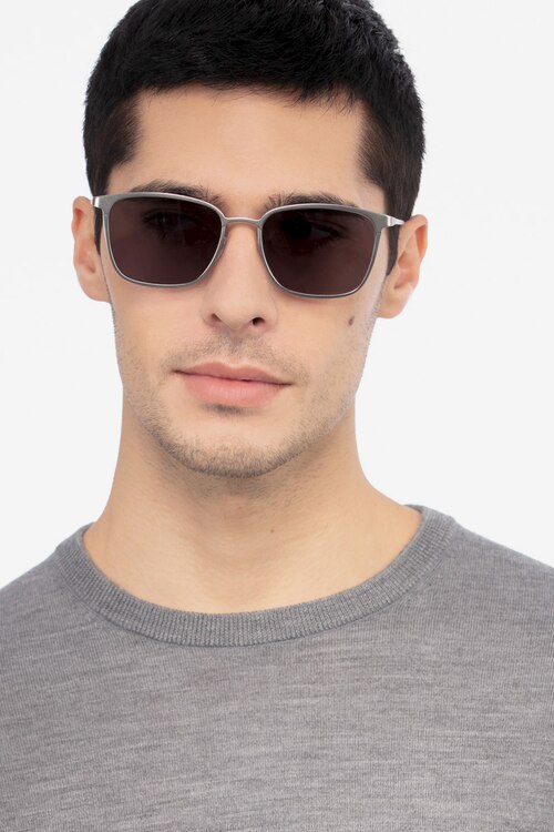 Jolt Silver MetalSunglass Frames for Men from EyeBuyDirect