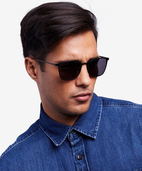 Jolt Black MetalSunglass Frames for Men from EyeBuyDirect