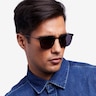 Jolt Black MetalSunglass Frames for Men from EyeBuyDirect