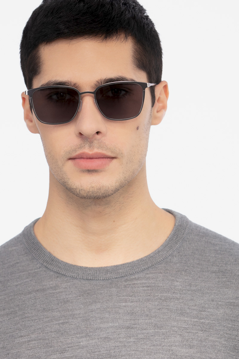 Jolt - Rectangle Gunmetal Frame Sunglasses For Men | Eyebuydirect