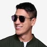 Route 66 Golden MetalSunglass Frames for Men from EyeBuyDirect