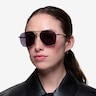 Route 66 Golden MetalSunglass Frames for Women from EyeBuyDirect