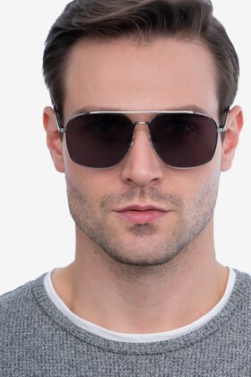 SIGNATURE AVIATOR FRAME SUNGLASSES  563238 IN METAL