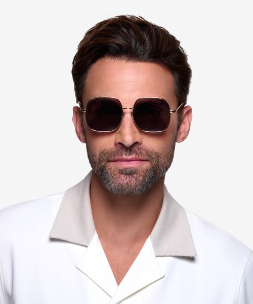 Sun Movement Doré MétalSoleil de Lunette de vue pour Hommes d'EyeBuyDirect