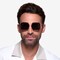Sun Movement Doré Métal Soleil de Lunette de vue pour Hommes d'EyeBuyDirect