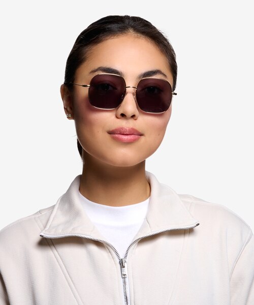 Sun Movement Doré MétalSoleil de Lunette de vue pour Femmes d'EyeBuyDirect