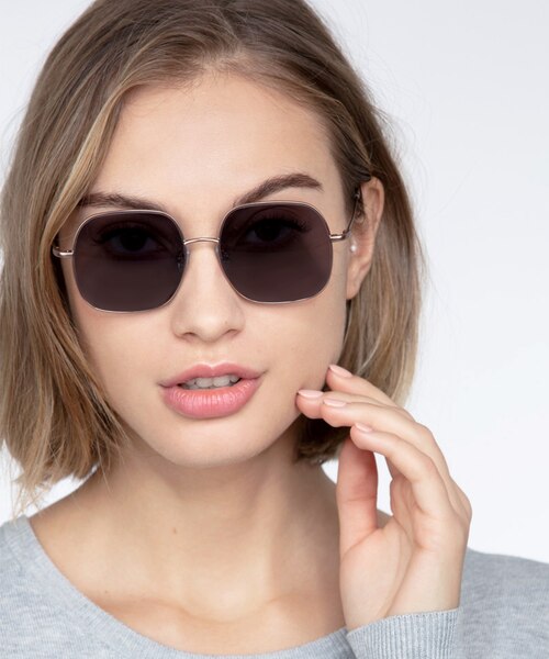 Sun Movement Rose Gold MetalSunglass Frames for Women from EyeBuyDirect