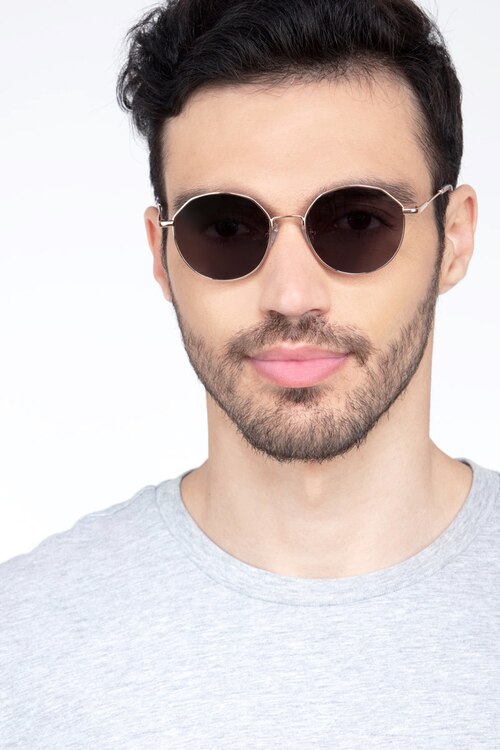 Village Rose Gold MetalSunglass Frames for Men from EyeBuyDirect