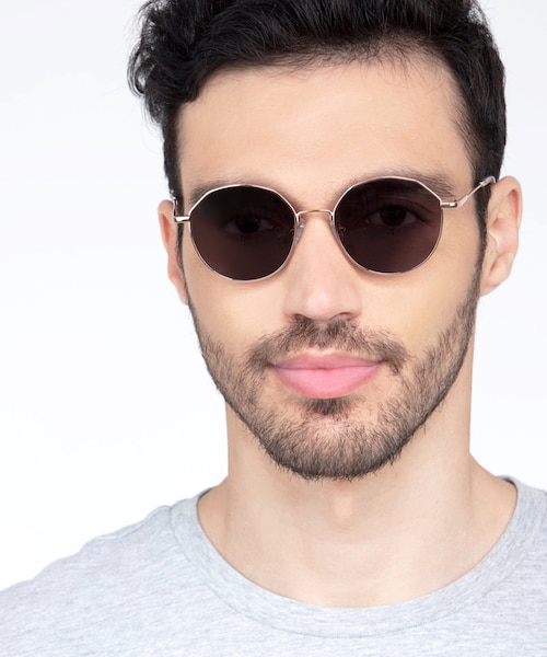 Village Rose Gold MetalSunglass Frames for Men from EyeBuyDirect