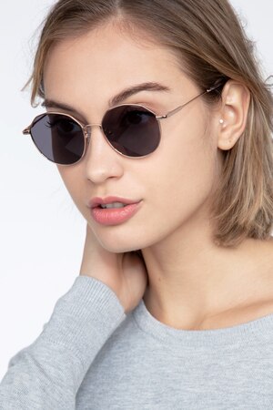 Rose Gold Village -  Vintage Metal Sunglasses