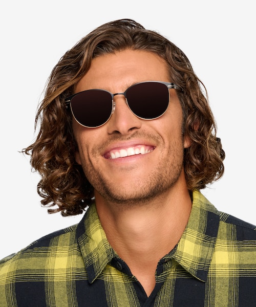 Maui Black MetalSunglass Frames for Men from EyeBuyDirect