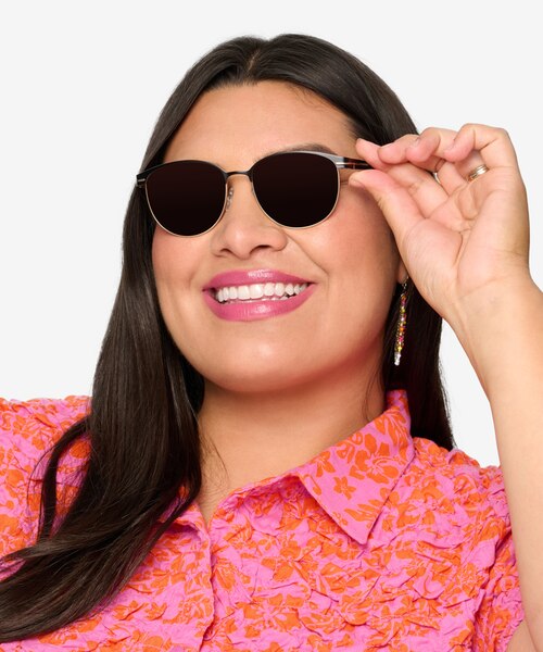Maui Noir MétalSoleil de Lunette de vue pour Femmes d'EyeBuyDirect