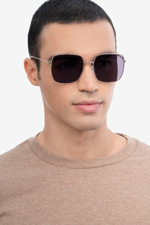 Bora Bora Golden MetalSunglass Frames for Men from EyeBuyDirect