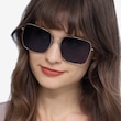 Bora Bora Golden MetalSunglass Frames for Women from EyeBuyDirect