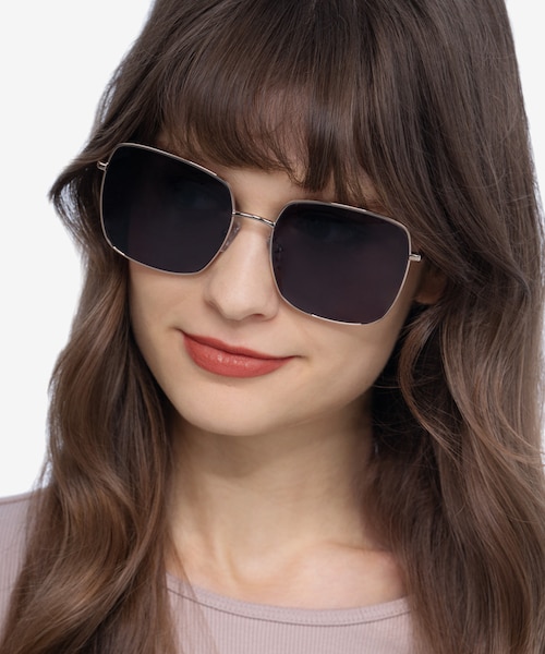 Bora Bora Golden MetalSunglass Frames for Women from EyeBuyDirect
