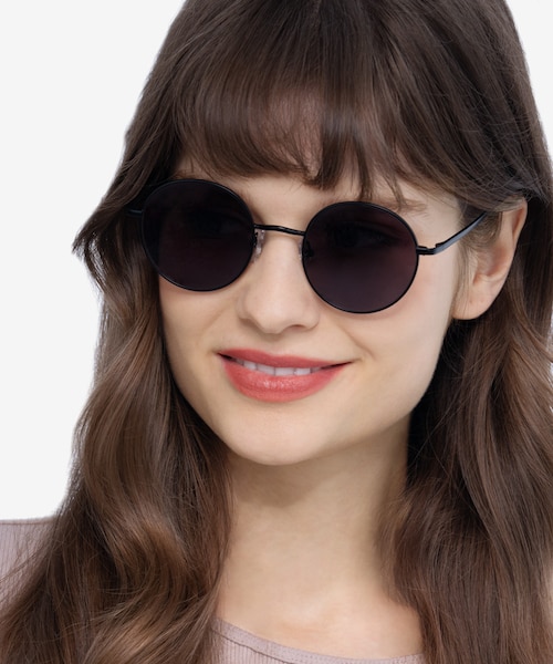 Sun Synapse Black MetalSunglass Frames for Women from EyeBuyDirect