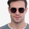 Sun Eight Golden MetalSunglass Frames for Men from EyeBuyDirect