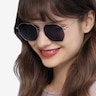 Sun Eight Argenté MétalSoleil de Lunette de vue pour Femmes d'EyeBuyDirect