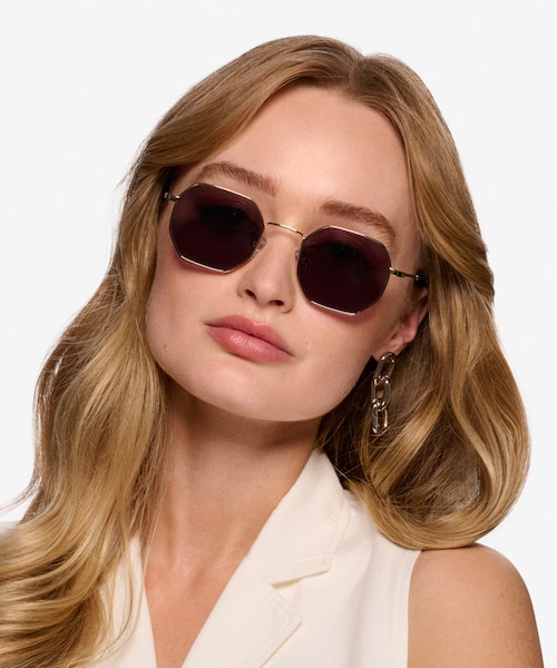 Sun Soar Golden MetalSunglass Frames for Women from EyeBuyDirect