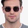 Sun Soar Argenté MétalSoleil de Lunette de vue pour Hommes d'EyeBuyDirect