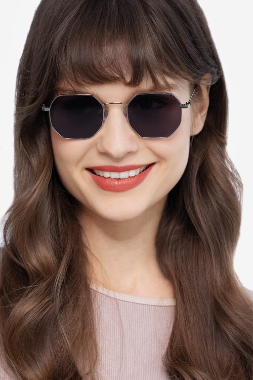Sun Soar Argenté MétalSoleil de Lunette de vue pour Femmes d'EyeBuyDirect