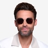 Sun Soar Noir MétalSoleil de Lunette de vue pour Hommes d'EyeBuyDirect