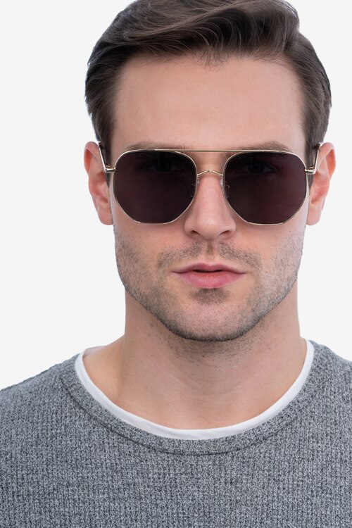 Impossible Golden MetalSunglass Frames for Men from EyeBuyDirect