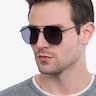 Impossible Black MetalSunglass Frames for Men from EyeBuyDirect