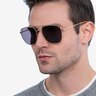 Seeker Golden MetalSunglass Frames for Men from EyeBuyDirect