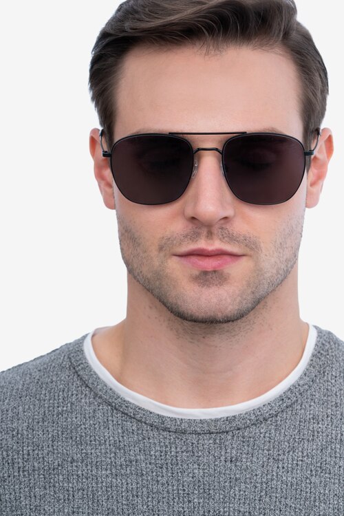 Seeker Black MetalSunglass Frames for Men from EyeBuyDirect