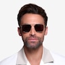 Sun Fame Golden MetalSunglass Frames for Men from EyeBuyDirect