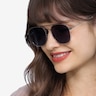 Sun Fame Silver MetalSunglass Frames for Women from EyeBuyDirect