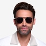 Sun Fame Black MetalSunglass Frames for Men from EyeBuyDirect