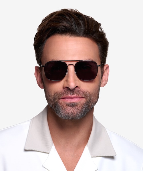 Sun Fame Black MetalSunglass Frames for Men from EyeBuyDirect