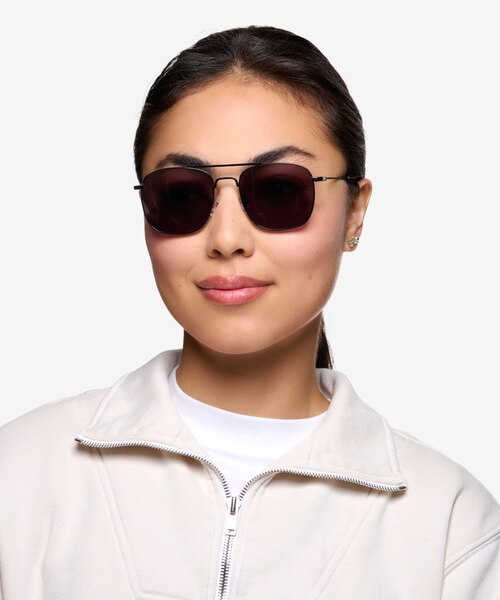 Sun Fame Black MetalSunglass Frames for Women from EyeBuyDirect
