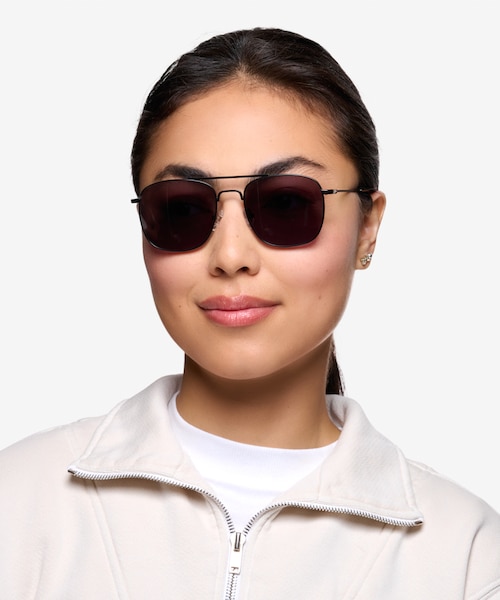 Sun Fame Black MetalSunglass Frames for Women from EyeBuyDirect