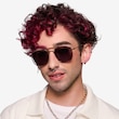 Sun Fame Rose Gold MetalSunglass Frames for Men from EyeBuyDirect