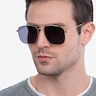 Roadtrip Golden MetalSunglass Frames for Men from EyeBuyDirect