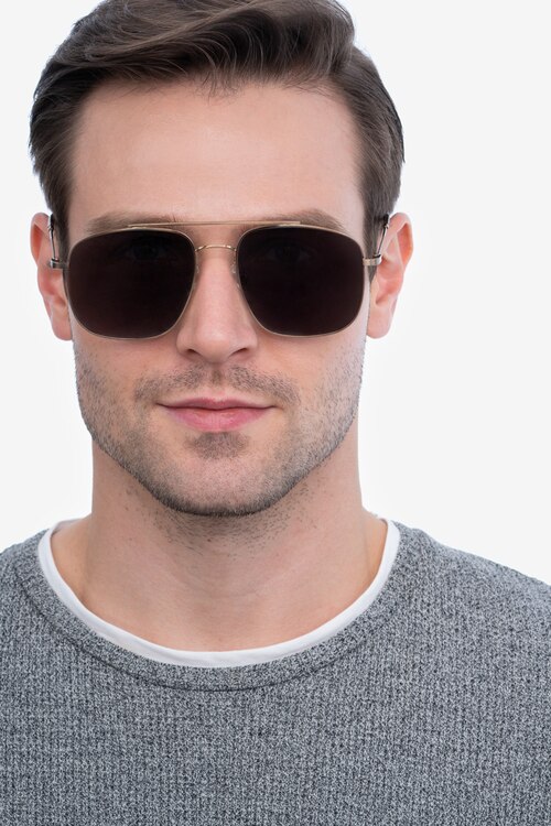 Roadtrip Copper MetalSunglass Frames for Men from EyeBuyDirect