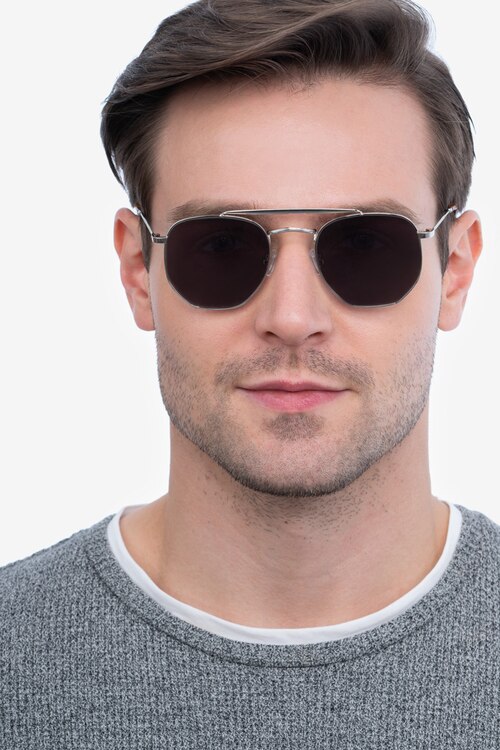 Venture Silver MetalSunglass Frames for Men from EyeBuyDirect