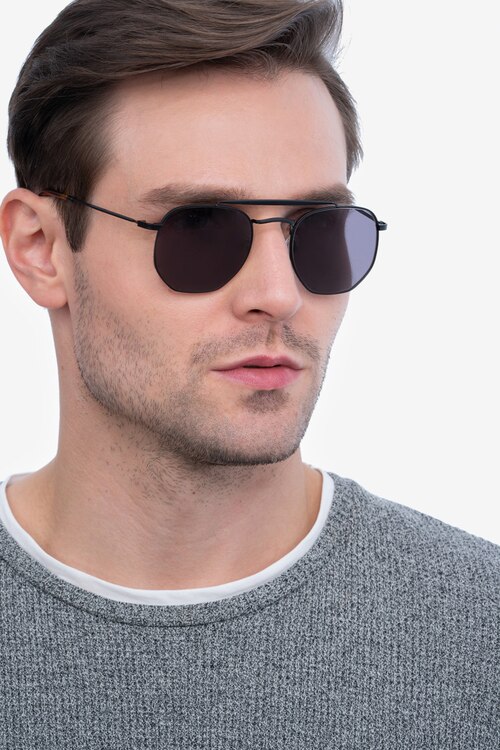 Venture Black MetalSunglass Frames for Men from EyeBuyDirect