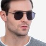 Venture Black MetalSunglass Frames for Men from EyeBuyDirect