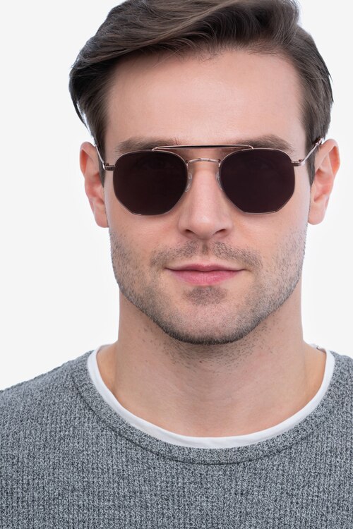 Venture Rose Gold MetalSunglass Frames for Men from EyeBuyDirect